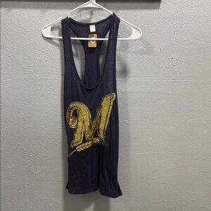 PINK Victoria's Secret Navy Milwaukee Brewers Tank‎ Top